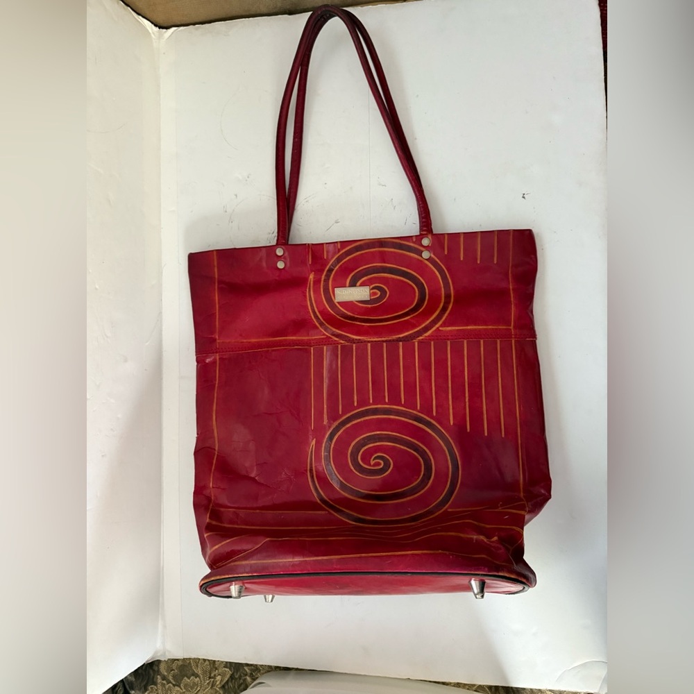 Red Designer Tote Bag